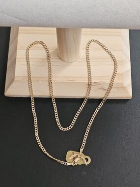 14k Gold Two Tone Necklace 18 Inch